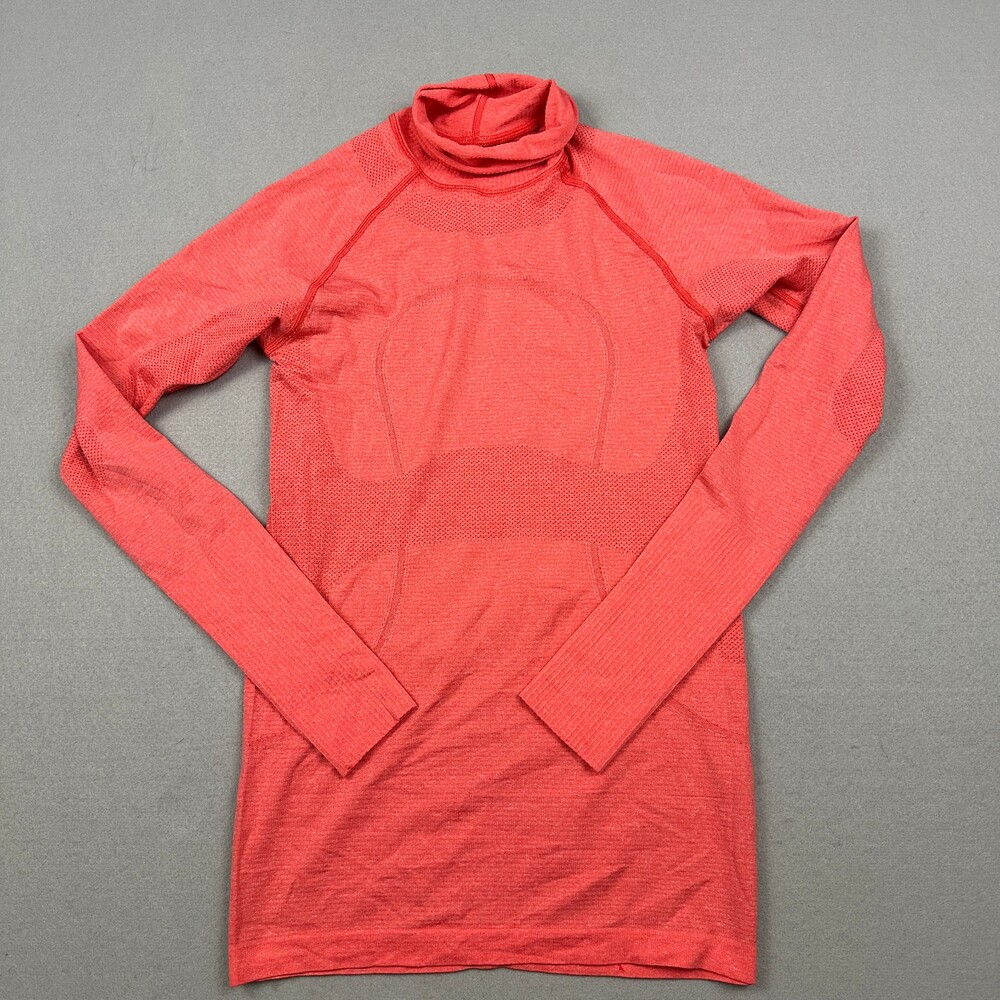 Lululemon Shirt Women 6 Pink Swiftly Tech Long Sleeve Turtleneck Seamless Run